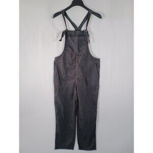 Aerie Denim Twill Overalls Small Straight Leg Raw Hem Casual Utility Casual Boho